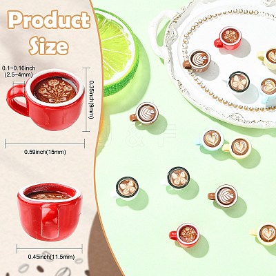 15Pcs 5 Colors Baking Paint Alloy Pendants FIND-CJ0005-89-1