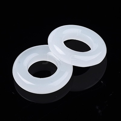 Imitation Jade Glass Linking Rings GLAA-S054-35B-A02-1