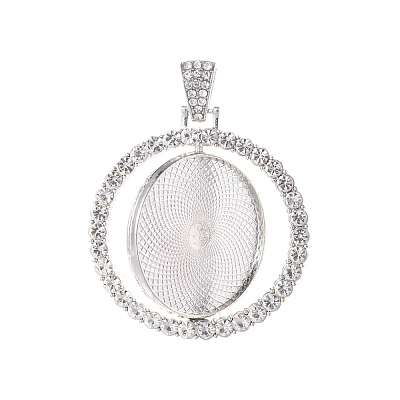 Alloy Pendant Cabochon Settings LS-PALLOY-S107-005P-RS-1
