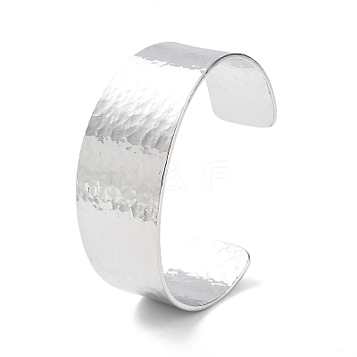 Rack Plating Brass Open Wide Cuff Bangles for Women BJEW-D032-06P-1
