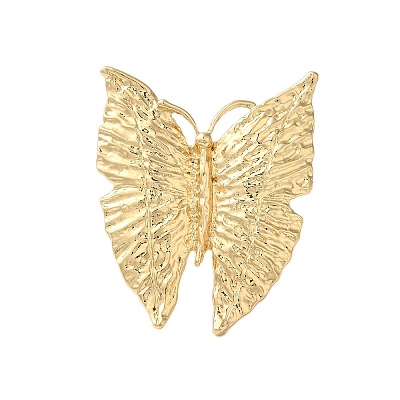 Butterfly Alloy Open Cuff Rings for Women RJEW-U006-06A-G-1