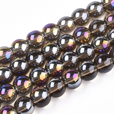Electroplate Transparent Glass Beads Strands LS-GLAA-T032-T6mm-AB02-1