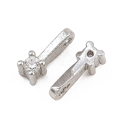 Brass Micro Pave Cubic Zirconia Charms KK-H538-19A-P-1