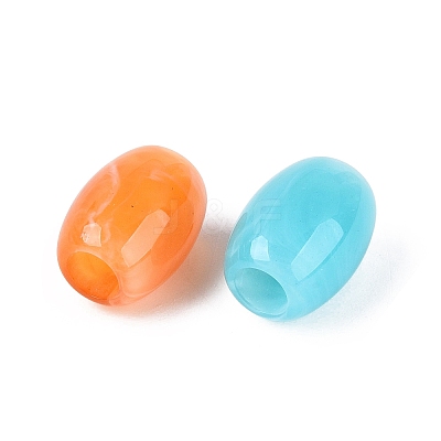 Two Tone Acrylic European Beads OACR-N161-01-1