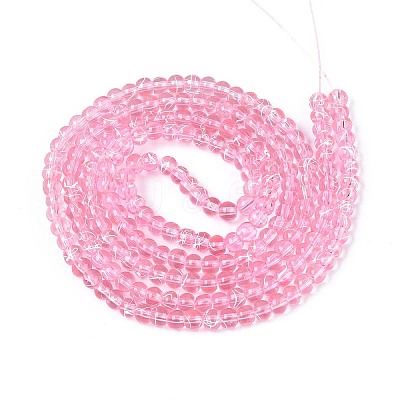 Drawbench Transparent Glass Beads Strands GLAD-Q012-4mm-02-1