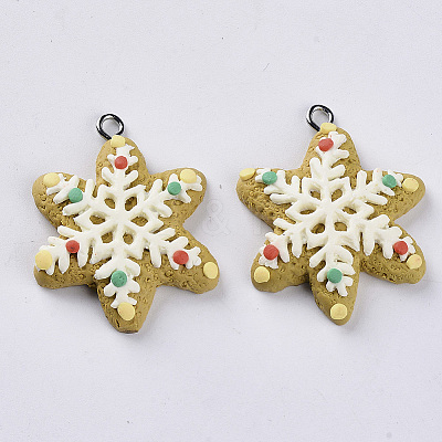 Handmade Polymer Clay Pendants X-CLAY-S093-28-1