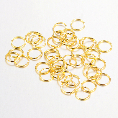 Iron Open Jump Rings IFIN-A018-4mm-G-NF-1