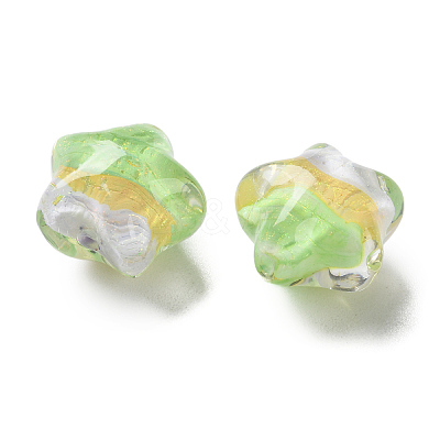 Gradient Color Transparent Hand-drawed Acrylic Beads TACR-P012-01B-11-1