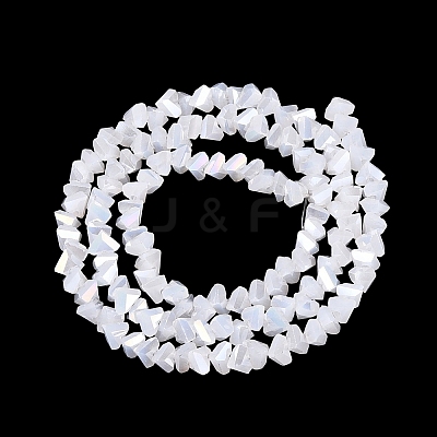 Electroplate Imitation Jade Glass Beads Strands EGLA-Q139-01A-B02-1
