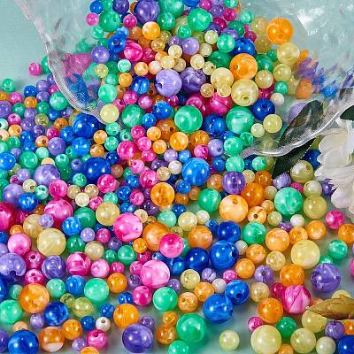 712Pcs 24 Colors Acrylic Beads MACR-SZ0001-68-1