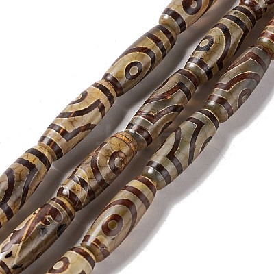 Tibetan Style dZi Beads Strands G-A024-01J-1