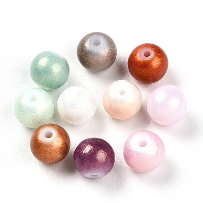 Baking Paint Glass Pearl Beads X1-DGLA-S115-8mm-MK-1