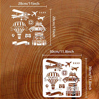 PET Hollow Out Drawing Painting Stencils DIY-WH0391-0127-1