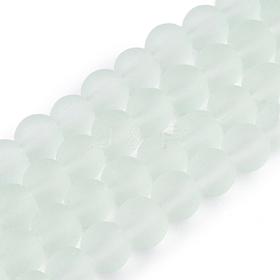 Baking Paint Transparent Glass Bead Strands GLAA-S031-6mm-29-1