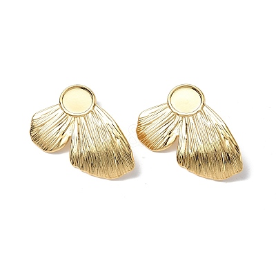 Ion Plating(IP) 304 Stainless Steel Stud Earring Findings STAS-F286-06B-G-1