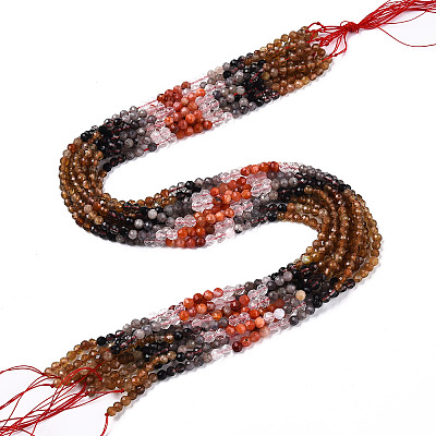 Natural & Synthetic Mixed Gemstone Beads Strands G-D080-A01-01-33-1