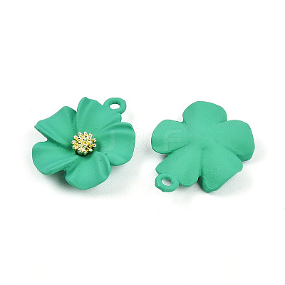 Spray Painted Alloy Pendants PALLOY-N0147-03F-1