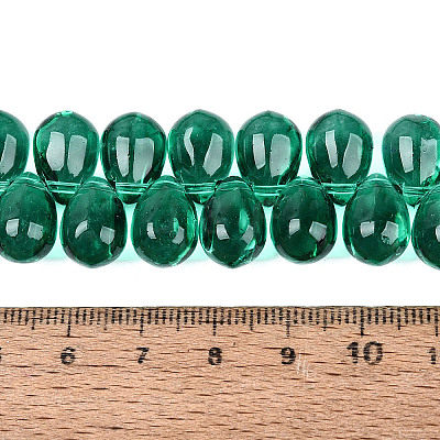 Baking Paint Transparent Glass Beads Strands GL-N005-02A-D08-1