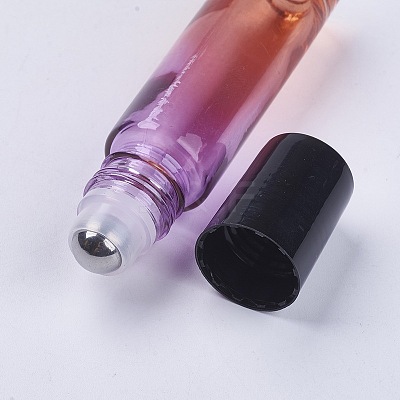 10ml Glass Gradient Color Essential Oil Empty Roller Ball Bottles X-MRMJ-WH0011-B03-10ml-1
