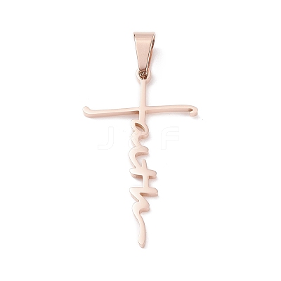 304 Stainless Steel Pendants Ion Plating(IP) STAS-D179-13RG-1