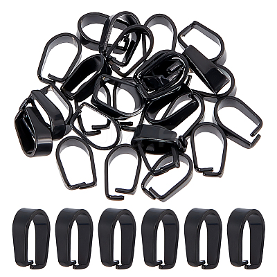 30Pcs 304 Stainless Steel Snap on Bails STAS-SC0007-70D-1