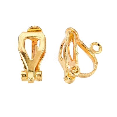 Iron Clip-on Earring Findings KK-R071-06G-1