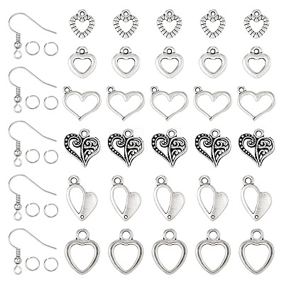 DIY Heart Earring Making Kit DIY-TA0005-40-1