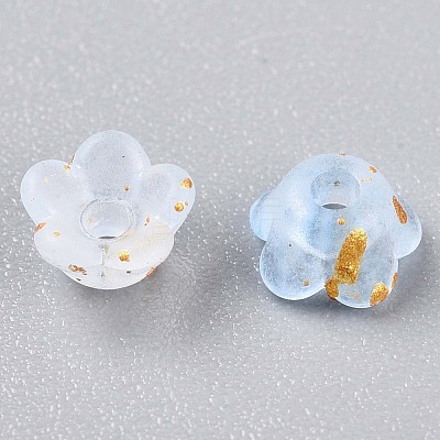 Frosted Transparent Acrylic Beads OACR-N137-72J-1