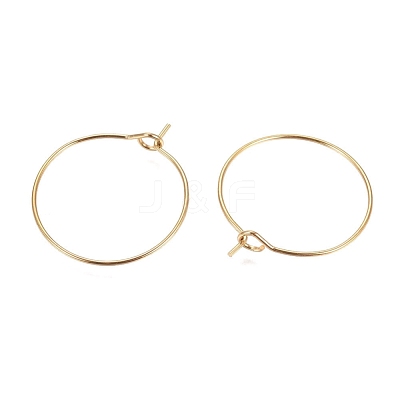 Ion Plating(IP) 316L Surgical Stainless Steel Hoop Earring Findings STAS-G130-03G-21MM-1