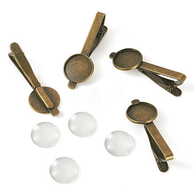 4Pcs Alloy Brooch Cabochon Settings FIND-TA0007-83B-1