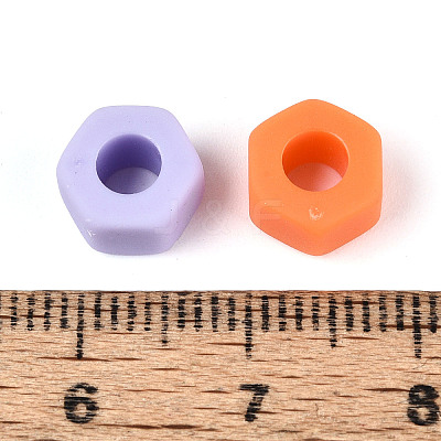Rubberized Opaque Acrylic Beads SACR-T018-33M-1