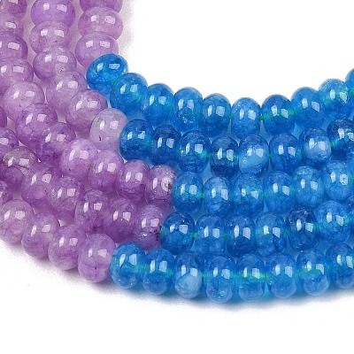 Dyed Natural White Jade Beads Strands G-Z135-C02-1