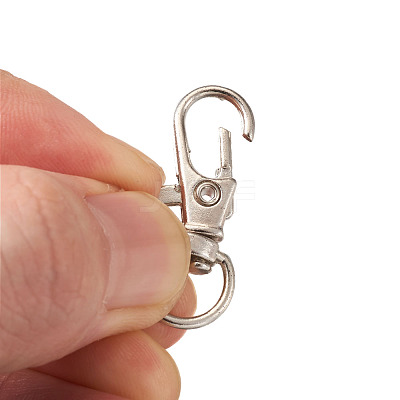 Alloy Swivel Lobster Claw Clasps PALLOY-CD0001-04-1