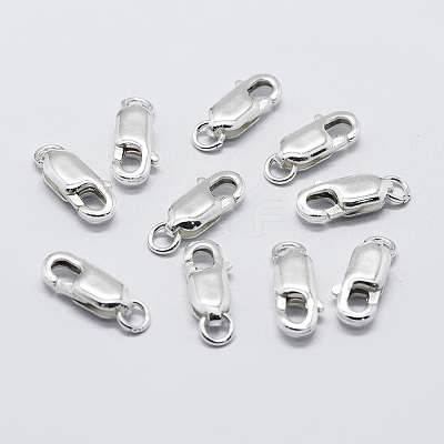 925 Sterling Silver Lobster Claw Clasps STER-K167-075C-S-1