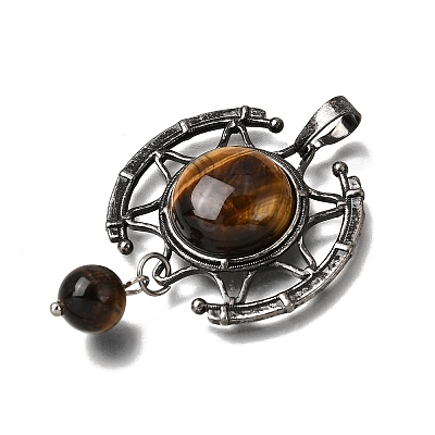 Natural Tiger Eye Pendants GG-CBA7610-03AS-08-1