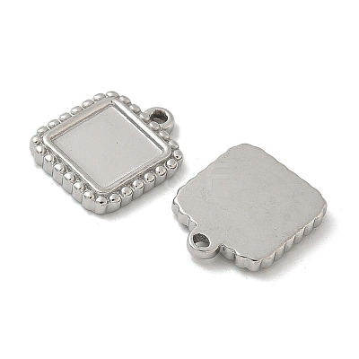 304 Stainless Steel Pendant Cabochon Settings STAS-D127-01P-1