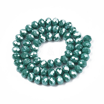 Electroplate Glass Beads Strands EGLA-A034-P6mm-A09-1