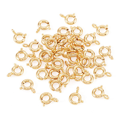 40Pcs Brass Spring Ring Clasps KK-TA0008-85G-01-1