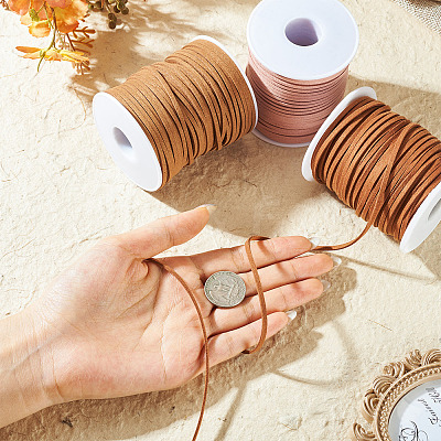 3 Rolls 3 Styles Faux Suede Cord LW-TA0001-06-1