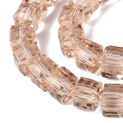 Transparent Glass Beads Strands GLAA-R041-8x8mm-A05-1