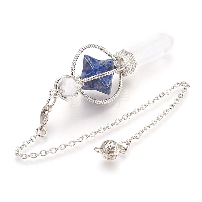 Natural Lapis Lazuli Dowsing Pendulums KK-F756-06C-1