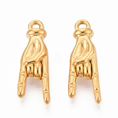 304 Stainless Steel Pendants STAS-T065-21A-G-1