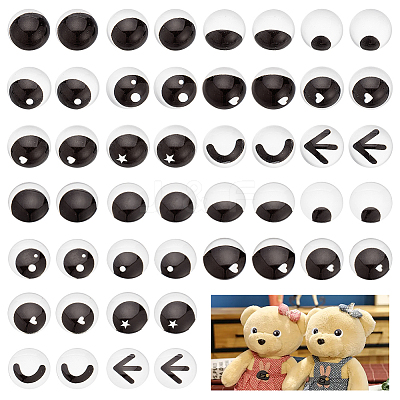 96Pcs 24 Style Glass Doll Craft Eyes Cabochons DIY-OC0011-82A-1