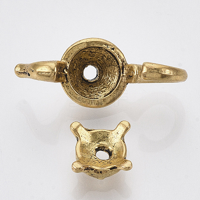 Tibetan Style Alloy Bead Frames TIBEB-N005-08AG-RS-1