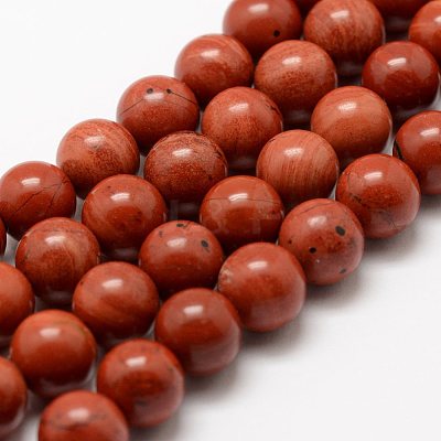 Natural Red Jasper Beads Strands G-G735-49-4mm-A--1