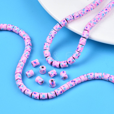 Handmade Polymer Clay Bead Strands CLAY-T020-10D-1
