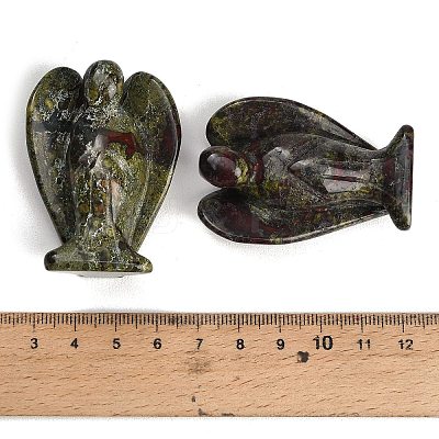 Natural Dragon Blood Carved Angel Figurines G-O200-03J-02-1