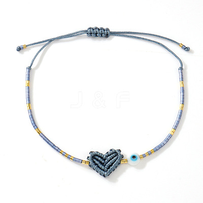 Glass Seed Bead & Glass Braided Bead Bracelets PP1183-4-1