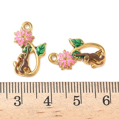 304 Stainless Steel Enamel Pendants STAS-I346-12G-01-1
