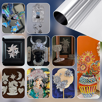 Aluminum Foil Paper Roll for Craft Painting Embossing AJEW-WH0696-466B-1